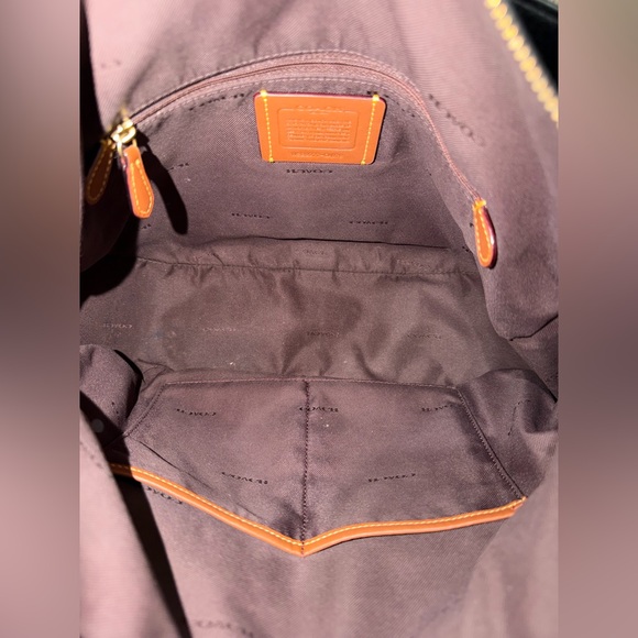 Coach Black Leather Shoulder Bag with Gold Hardware - Picture 10 of 15